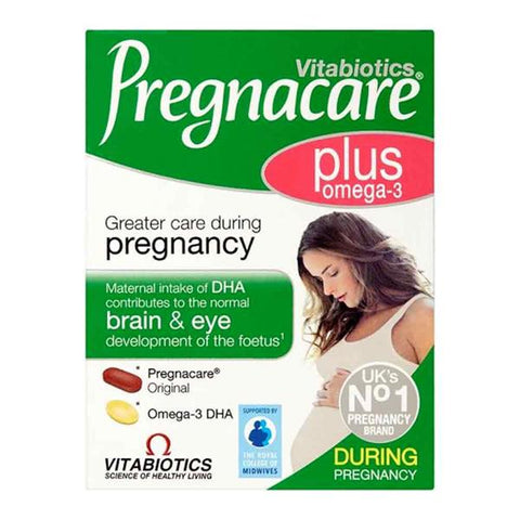 Vitabiotics Pregnacare Plus Omega-3 - 28 Vitamin & Mineral Tablets + 30 Omega-3 Capsules