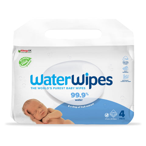 Waterwipes Biodegradable Baby Wipes 60 Pack X 4