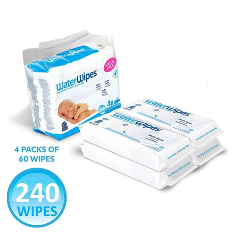 Waterwipes Biodegradable Baby Wipes 60 Pack X 4